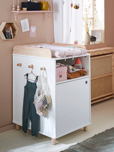 Table à langer LIGNE PTILOU Blanc/bois 4 - vertbaudet enfant 