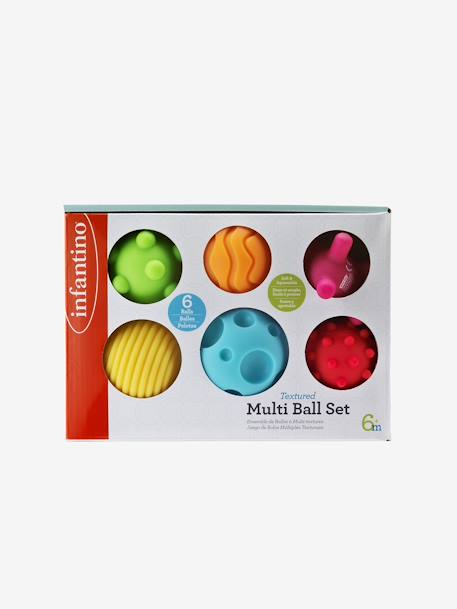 6 balles souples sensorielles INFANTINO multicolore 2 - vertbaudet enfant 