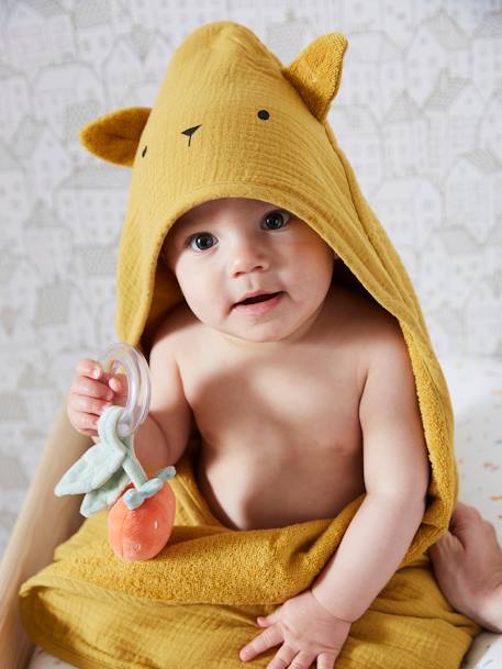 Bébé-Cape, peignoir de bain-Cape de bain + gant en gaze de coton bio*,