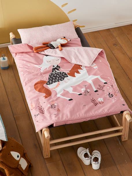 Couchage de sieste maternelle MINILI PRINCESSE NATURE personnalisable rose 6 - vertbaudet enfant 