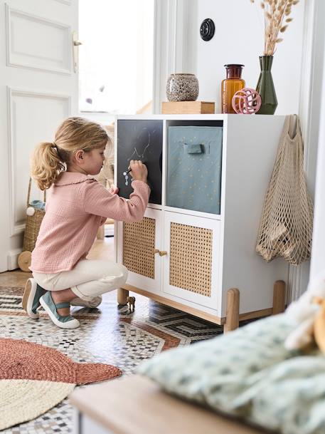 Porte pour meuble à cases cannage Blanc 4 - vertbaudet enfant 