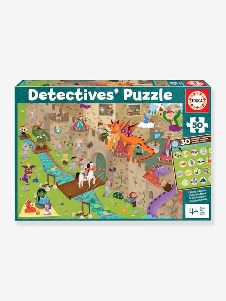 Puzzle 50 pièces Détective Château - EDUCA VERT 1 - vertbaudet enfant 