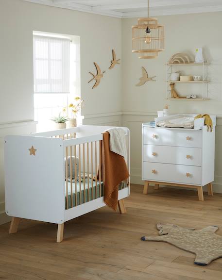 Plan à langer spécial commode 42 cm Alix BLANC CLAIR UNI 4 - vertbaudet enfant 