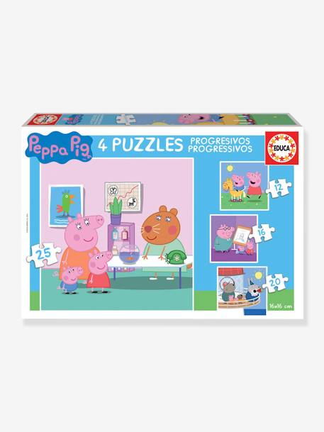 4 Puzzles progressifs Peppa Pig - EDUCA BLEU 1 - vertbaudet enfant 