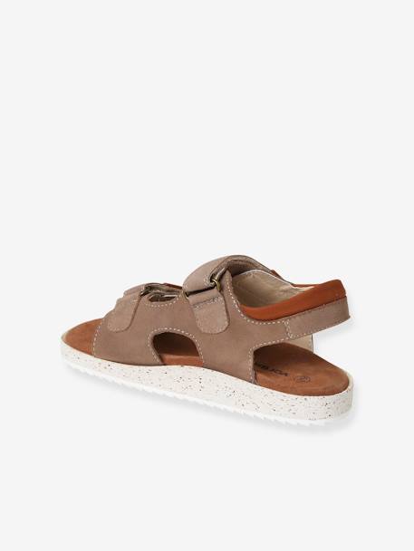 Sandales anatomiques cuir garçon gris camou+marine+taupe 18 - vertbaudet enfant 