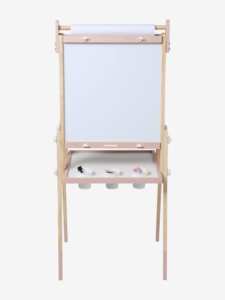 Tableau pliable et réglable en hauteur 3 en 1 en bois FSC® marine+multicolore+Rose 33 - vertbaudet enfant 