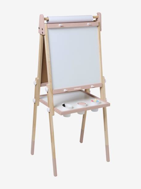 Tableau pliable et réglable en hauteur 3 en 1 en bois FSC® marine+multicolore+Rose 27 - vertbaudet enfant 