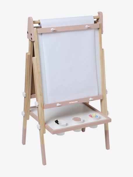 Tableau pliable et réglable en hauteur 3 en 1 en bois FSC® marine+multicolore+Rose 28 - vertbaudet enfant 