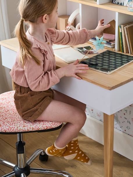 Chaise de bureau à roulettes imprimé fleuri 7 - vertbaudet enfant 