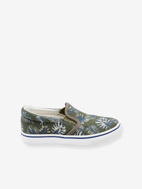 Baskets slip-on garçon kaki imprimé tropical 6 - vertbaudet enfant 