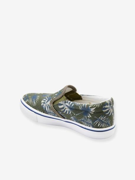 Baskets slip-on garçon kaki imprimé tropical 3 - vertbaudet enfant 