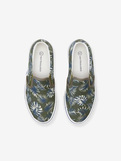 Baskets slip-on garçon kaki imprimé tropical 4 - vertbaudet enfant 