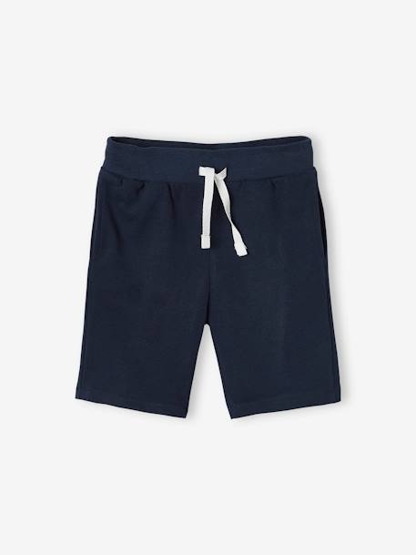 Lot de 2 bermudas Basics garçon en molleton lot encre+lot noir+lot rouge+vert sauge 5 - vertbaudet enfant 