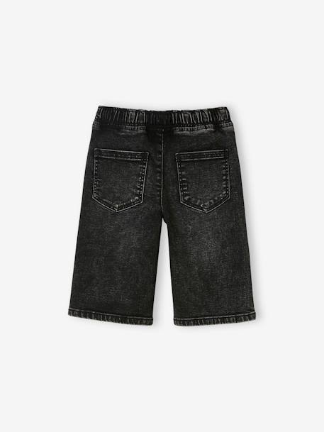 Bermuda en molleton effet denim garçon forme 'balloon' denim black 4 - vertbaudet enfant 