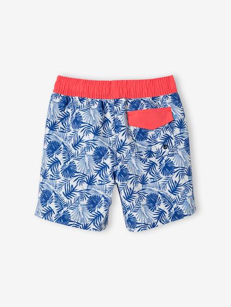 Short de bain imprimé feuille garçon blue imprimé 2 - vertbaudet enfant 