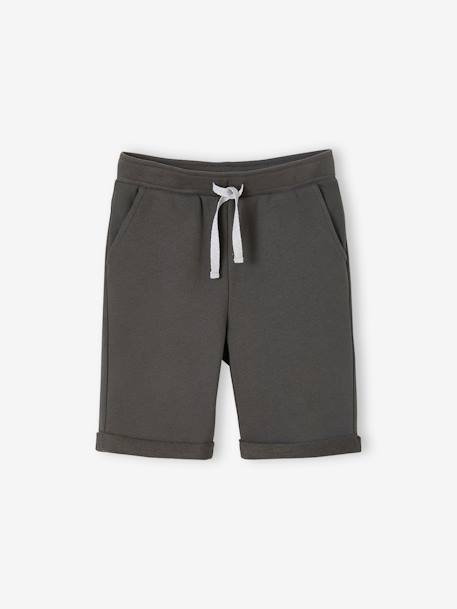 Bermuda Basics garçon en molleton anthracite+BLEU CANARD+marine grisé+noix de pécan 1 - vertbaudet enfant 