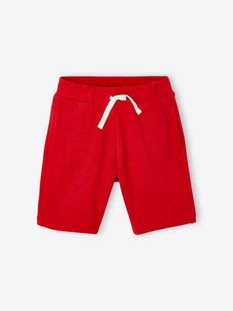 Lot de 2 bermudas Basics garçon en molleton lot encre+lot noir+lot rouge+vert sauge 17 - vertbaudet enfant 