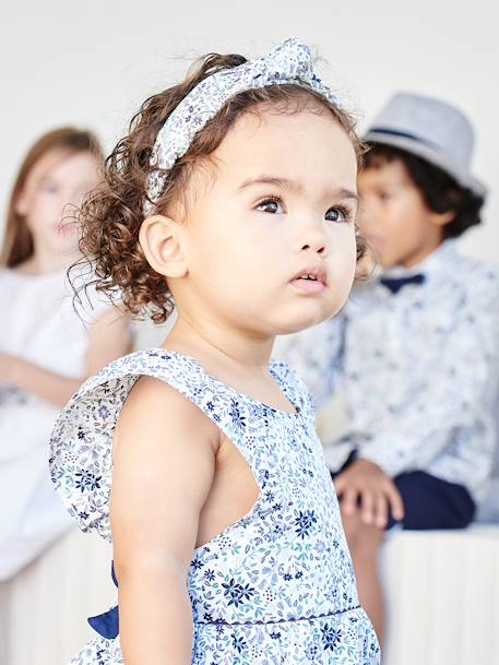 Robe fleurie bébé de cérémonie blanc imprimé 9 - vertbaudet enfant 