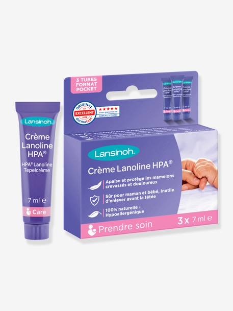 Crème d’allaitement HPA Lanoline LANSINOH, 3 tubes de 7 ml blanc 1 - vertbaudet enfant 