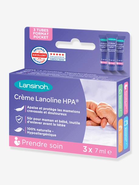 Crème d’allaitement HPA Lanoline LANSINOH, 3 tubes de 7 ml blanc 6 - vertbaudet enfant 