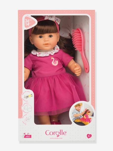 Grande poupée Alice + brosse COROLLE rose+rose bonbon 2 - vertbaudet enfant 