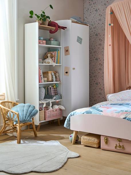 Armoire 1 porte LIGNE CONFETTI BLANC/BOIS 5 - vertbaudet enfant 