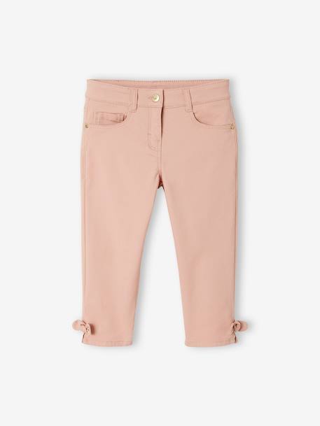 Pantacourt à noeuds fille pêche+rose 6 - vertbaudet enfant 