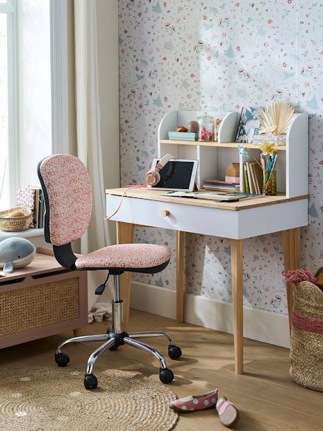 Bureau enfant SCANDI Blanc/bois 5 - vertbaudet enfant 