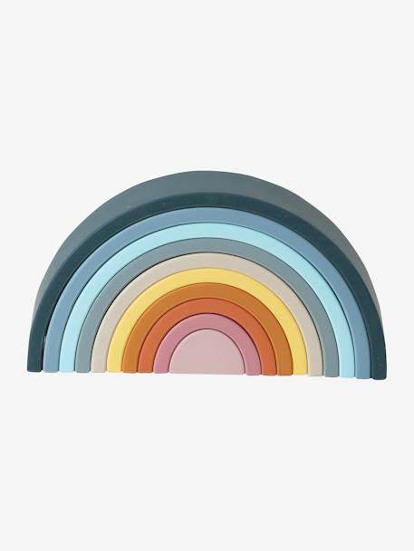 Arc-en-ciel à empiler en silicone multicolor 1 - vertbaudet enfant 