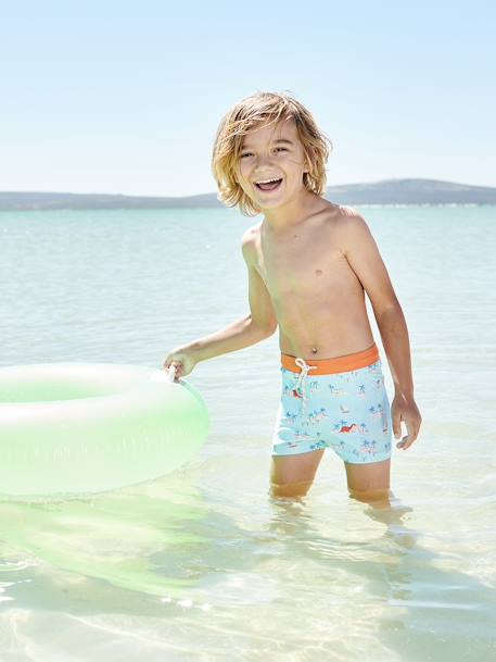 Boxer de bain imprimé garçon bleu glacier 2 - vertbaudet enfant 