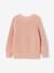 Gilet col V fille en côtes anglaises rose blush 2 - vertbaudet enfant 