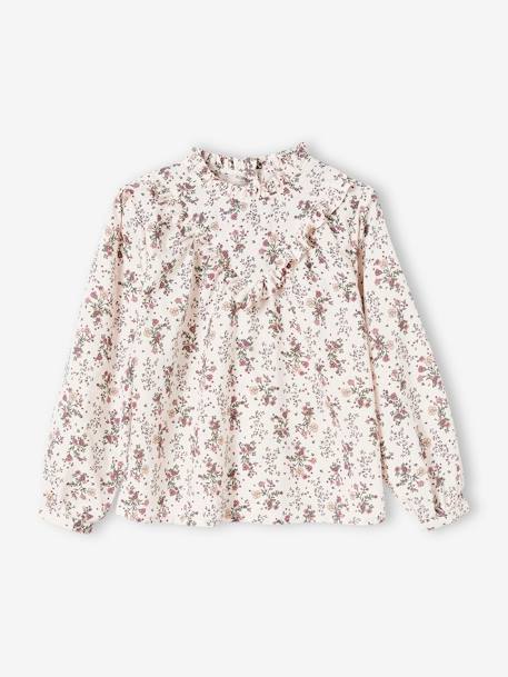 Fille-Blouse victorienne motifs fleurs fille