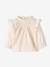 Blouse volantée bébé en tissu flammé beige clair 1 - vertbaudet enfant 