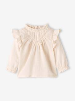 Bébé-Chemise, blouse-Blouse volantée bébé en tissu flammé