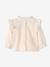 Blouse volantée bébé en tissu flammé beige clair 2 - vertbaudet enfant 