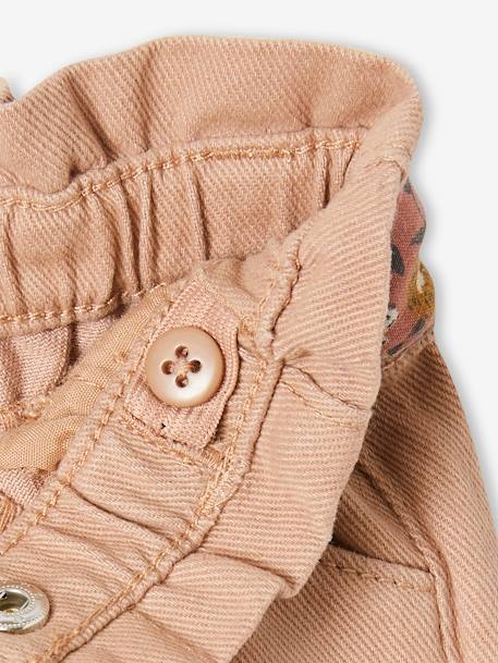 Short bébé taille élastiquée avec ceinture en tissu beige 4 - vertbaudet enfant 