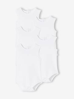 Bébé-Body-Lot de 5 bodies débardeur bébé en interlock BASICS