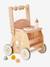 Chariot de marche poussette en bois FSC® rose+vert 8 - vertbaudet enfant 