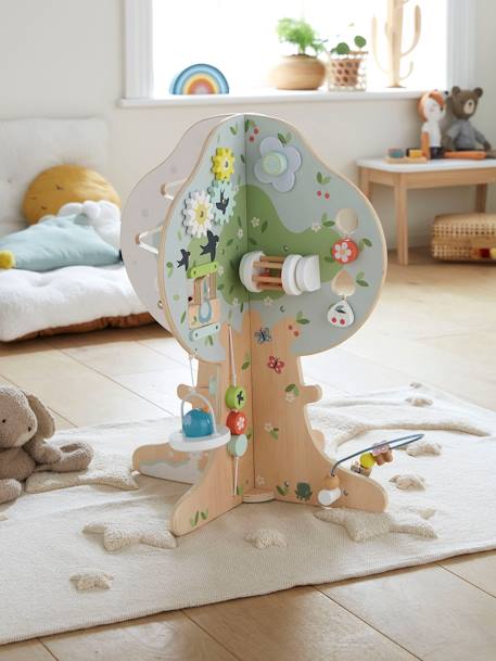 Arbre d'activités en bois FSC® multicolore+vert 4 - vertbaudet enfant 