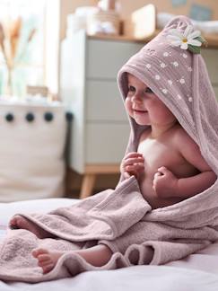 Cape de bain rose pour bébé fille