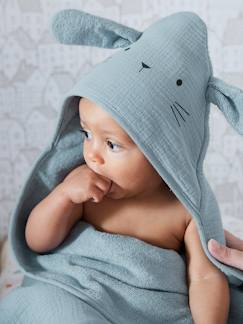 Puériculture-Toilette de bébé-Cape de bain + gant en gaze de coton bio*,