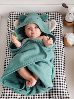 Cape de bain + gant en gaze de coton bio*,  - vertbaudet enfant