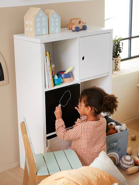 Porte pour meuble à cases ardoise+blanc 2 - vertbaudet enfant 