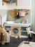 Meuble 2 en 1 rangement + banquette Hublot blanc/bois 3 - vertbaudet enfant 