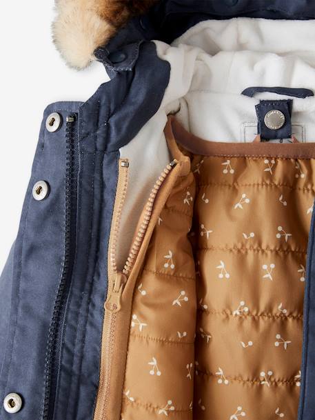 Parka 3 en 1 bébé fille marine+rose pâle 9 - vertbaudet enfant 