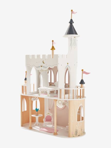 Château de princesse pour poupées mannequins en bois FSC® blanc 4 - vertbaudet enfant 