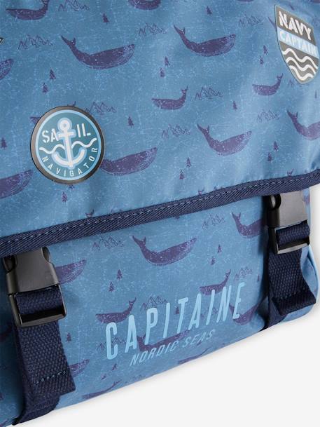 Cartable + trousse 'capitaine' garçon bleu ardoise foncé imprimé 5 - vertbaudet enfant 