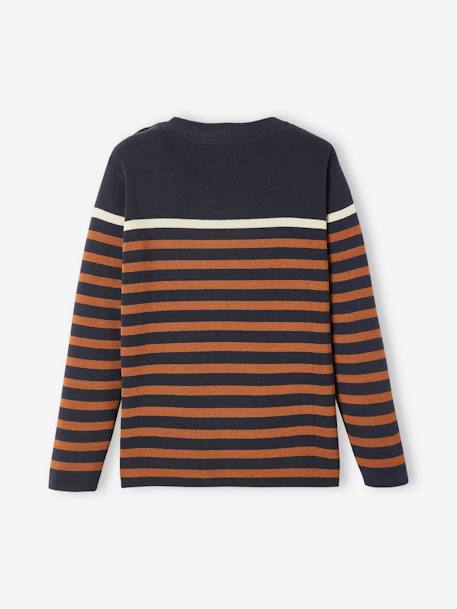 Pull marin garçon écru+Ivoire rayé rouge et marine+MARINE RAYE OCRE+vert 9 - vertbaudet enfant 