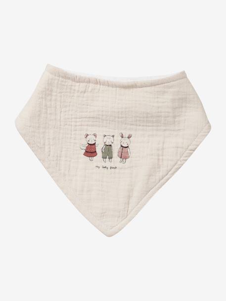 Lot de 3 bavoirs bandanas en gaze de coton / éponge Lovely Leo+rose grenier 9 - vertbaudet enfant 