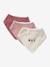 Lot de 3 bavoirs bandanas en gaze de coton / éponge rose grenier 1 - vertbaudet enfant 